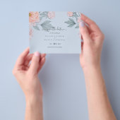 BUDGET PEONIES Pink Sage Peach Wedding Flyer (Gruppe)