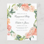 Budget Peony Eukalyptus Greenery Engagement Partei (Vorderseite)