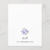 Budget Peri & Lila Blumenarschhochzeit (Rückseite)