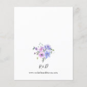 Budget Peri & Lila Blumenhochzeit (Rückseite)