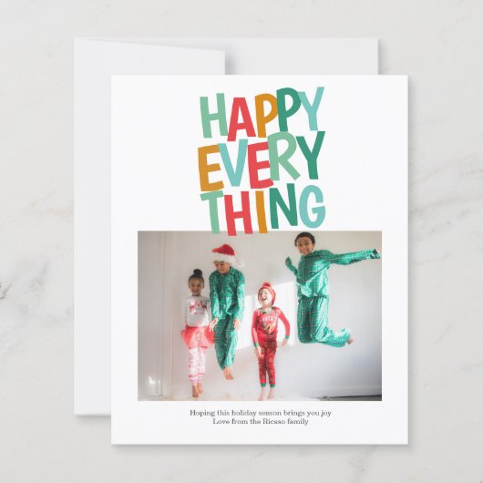 Budget Personalisierte Foto Weihnachtskarte (Vorderseite)