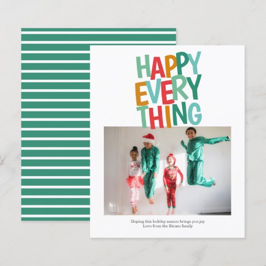 Budget Personalisierte Foto Weihnachtskarte (Vorne/Hinten)