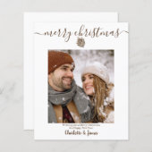 Budget Personalisierte Foto Weihnachtskarte (Vorne/Hinten)