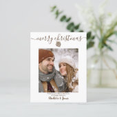 Budget Personalisierte Foto Weihnachtskarte (Stehend Vorderseite)