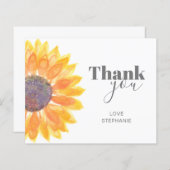 Budget Personalisierte Sonnenblume Danke Karte (Vorne/Hinten)