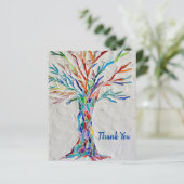 Budget Personalisierter Baum Danke Karte (Stehend Vorderseite)