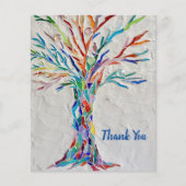 Budget Personalisierter Baum Danke Karte (Vorderseite)