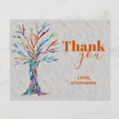 Budget Personalisierter Baum Danke Karte (Vorderseite)