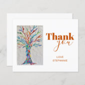 Budget Personalisierter Baum Danke Karte (Vorne/Hinten)