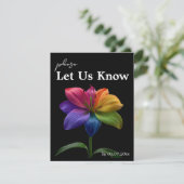 🌈 Budget Petals & Pride: DJ Edition RSVP Karte (Stehend Vorderseite)