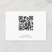 Budget Photo All in One QR Code Wedding Invitation Visitenkarte (Rückseite)