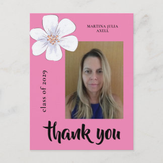 Budget Photo Graduation Thank You Postcard Postkarte