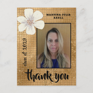Budget Photo Graduation Thank You Postcard Postkarte