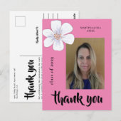 Budget Photo Graduation Thank You Postcard Postkarte (Vorne/Hinten)