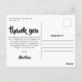 Budget Photo Graduation Thank You Postcard Postkarte (Rückseite)