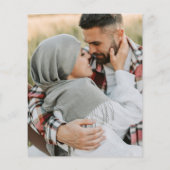 Budget Photo Heart Script Wedding Save the Date Flyer (Hinten)