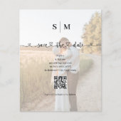 Budget Photo Heart Script Wedding Save the Date Flyer (Vorne)