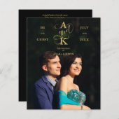 Budget Photo Luxury Faux Golden Fancy Calligraphy (Vorne/Hinten)