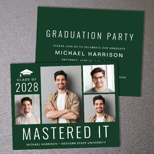 Budget Photo Masters Degree Green Graduation Party