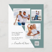 Budget Photo Wedding Invitation Save Date QR Code  Flyer (Vorne)