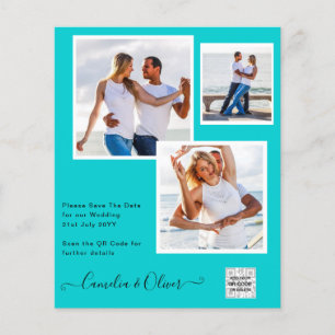 BUDGET Photo Wedding Invitation Save Date QR Code Flyer