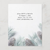 Budget Pine Cone & Snow Holiday Party Flyer (Hinten)