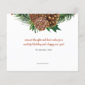 Budget Pine Cone Wreath Weve Moving Holiday Card (Rückseite)