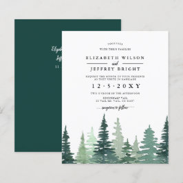 Budget Pine Forest Winter Einladung