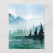 Budget Pine Mountains Lake Wedding Einladung (Rückseite)