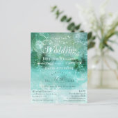 Budget Pine Tree Foto Winter Wonderland Wedding (Stehend Vorderseite)