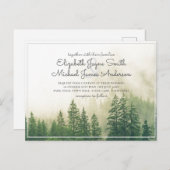 Budget Pine Trees Hochzeitspazierwald Postkarte (Vorne/Hinten)