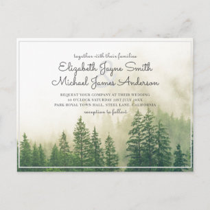 Budget Pine Trees Hochzeitspazierwald Postkarte