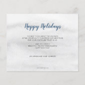 Budget Pine Trees Winter Business Holiday Card (Rückseite)