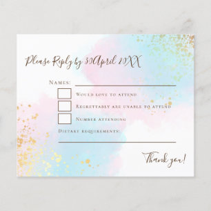 Budget Pink Aquamarin mit Gold Confetti Wedding RS