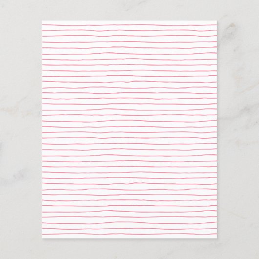 Budget Pink Aquarell Blumenladen Brautparty ein (Rückseite)