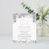 Budget Pink Aquarell Floral Girl Babydusche (Stehend Vorderseite)