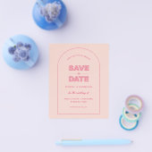 BUDGET Pink Arch Moderner, fett Save the Date Flyer (Einzeln)