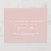 Budget Pink Baby Dusche Einladung (Rückseite)