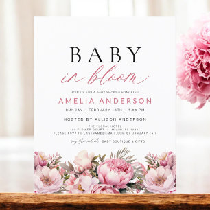 Budget Pink Baby in Bloom Baby Dusche Elegant