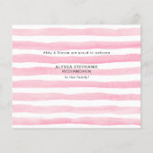 Budget Pink Begrüßung 1 Foto Kinderankündigung (Rückseite)