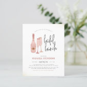 Budget Pink Black & Gold Champagne Bridal Brunch (Stehend Vorderseite)