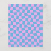 Budget Pink Blue Checker Retro Brautparty (Rückseite)