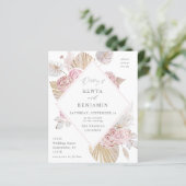 Budget Pink Boho Floral Wedding (Stehend Vorderseite)
