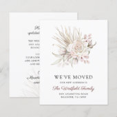 Budget Pink Boho Rose Neue Adresskarte (Vorne/Hinten)