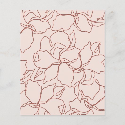 Budget Pink & Boho Rust Bridal Brunch & Bubbly (Rückseite)