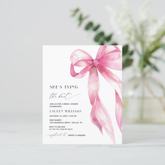 Budget Pink Bow Sie bindet das Brautparty des Knot (Stehend Vorderseite)