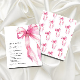 Budget Pink Bow Sie bindet das Brautparty des Knot Flyer