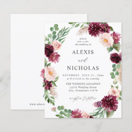 Budget Pink & Burgund Floral 7 Hochzeit