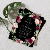 Budget Pink & Burgund Floral 7 Wedding - Schwarz
