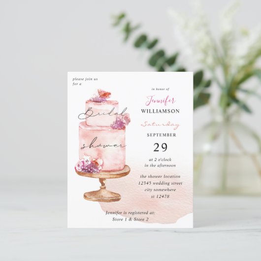 Budget Pink Cake Brautparty w Pink (Stehend Vorderseite)